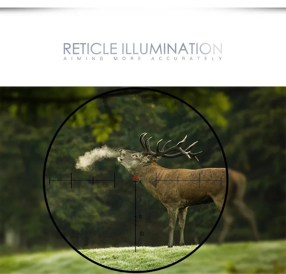 Tactical Hunting Riflescope - Red Dot Illuminated Optical Sight