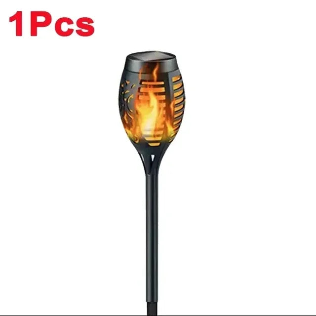 1/2/4 Pcs Solar Flame Torch Light - Outdoor, Waterproof