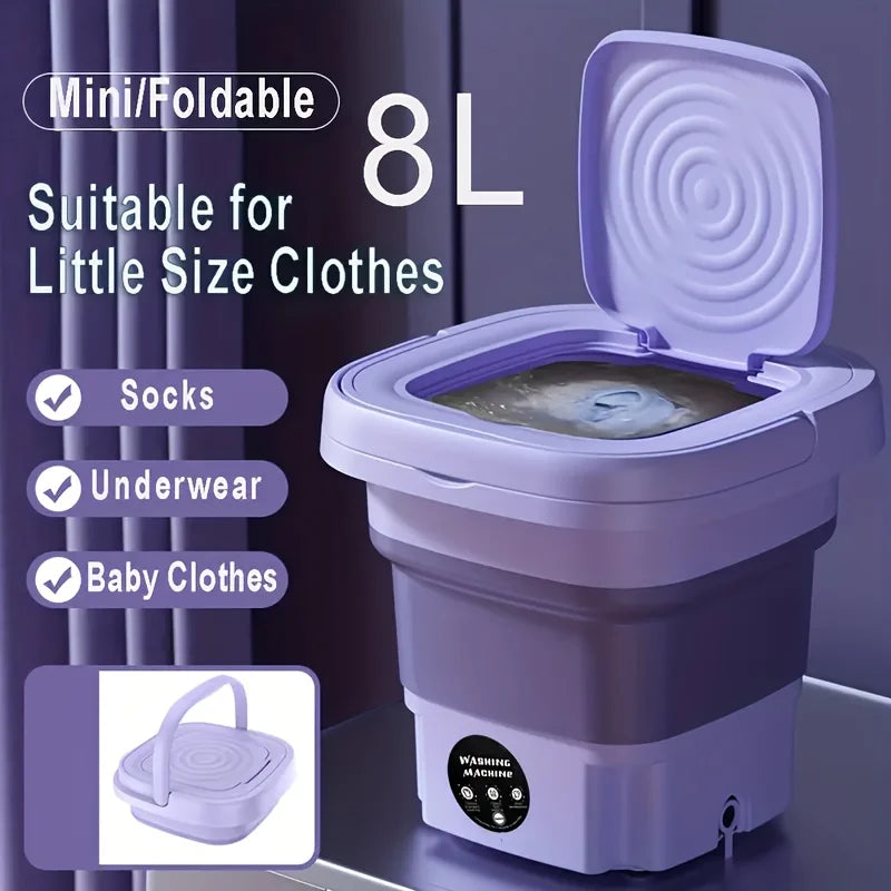 8L Portable Washing Machine with Spin Dryer