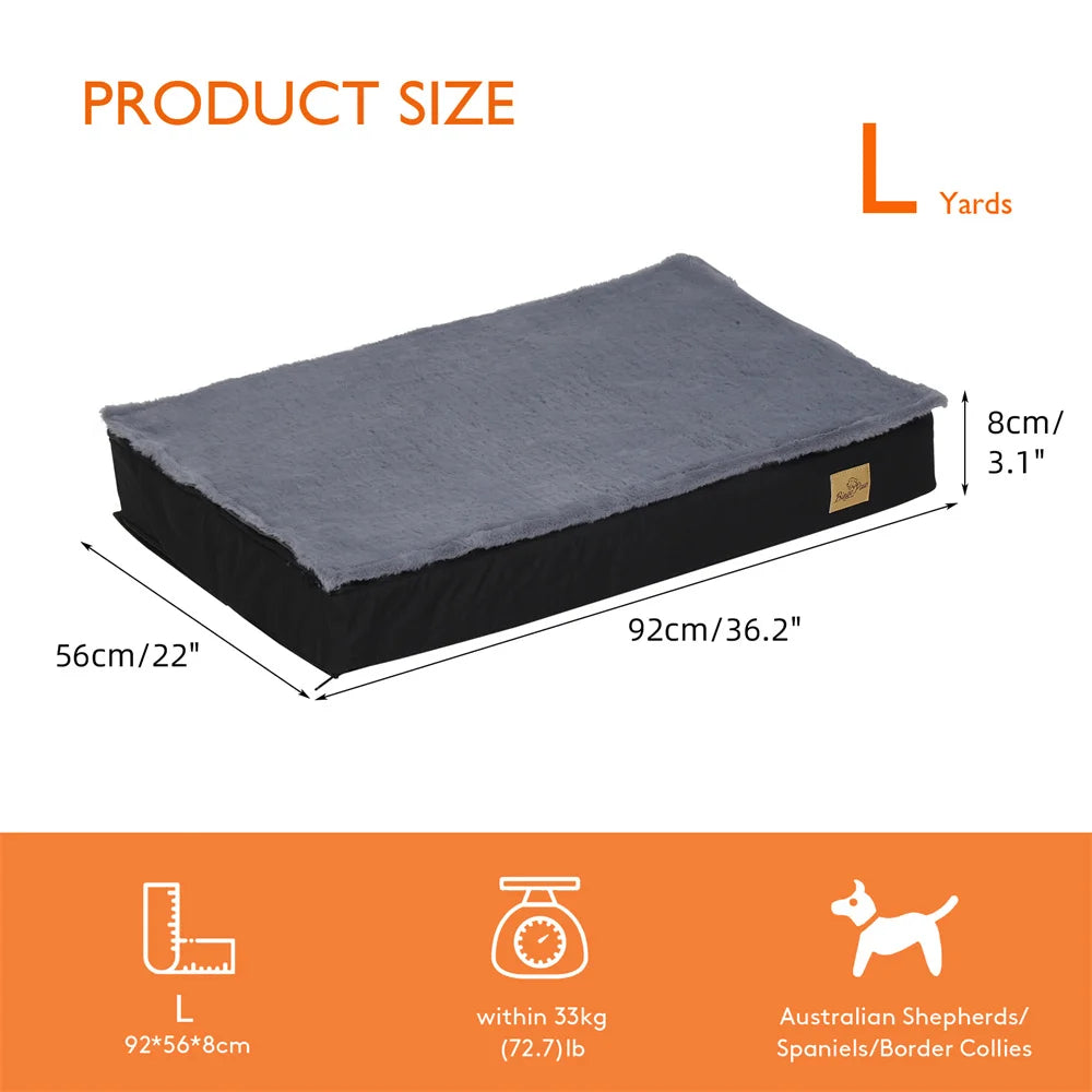 Large Waterproof Orthopedic Pet Mattress - with Removable Washable,Cover