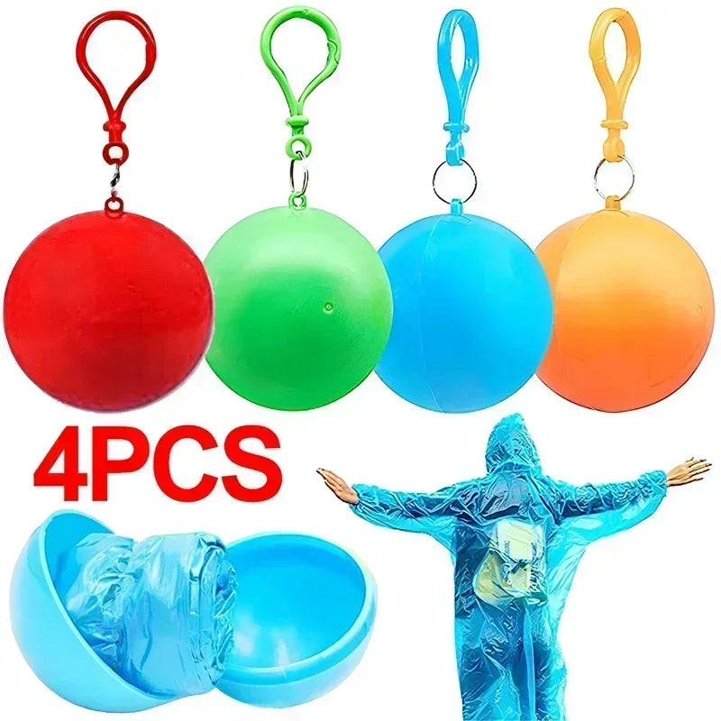 Portable Keyring Rain Poncho