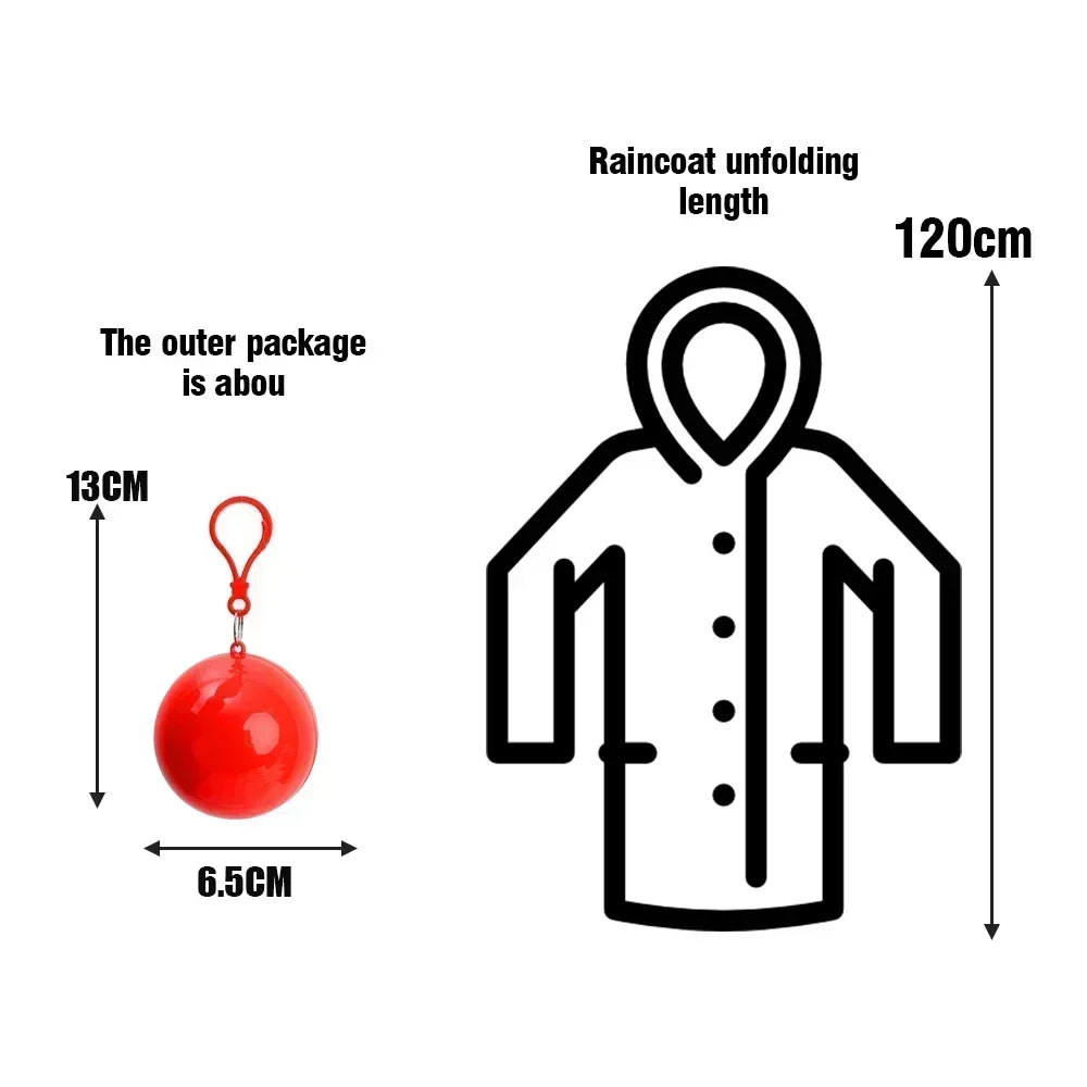 Portable Keyring Rain Poncho