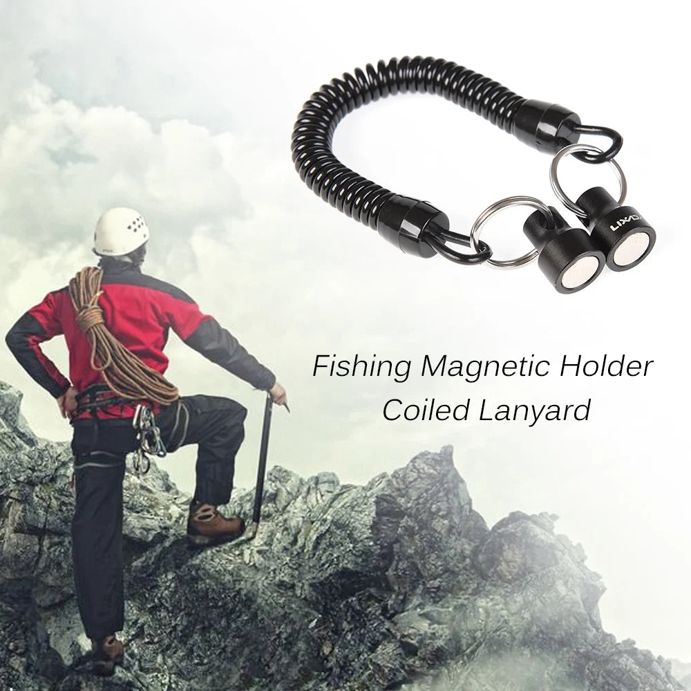 Fly Fishing Net Release Clip - Magnetic with Coiled Lanyard
