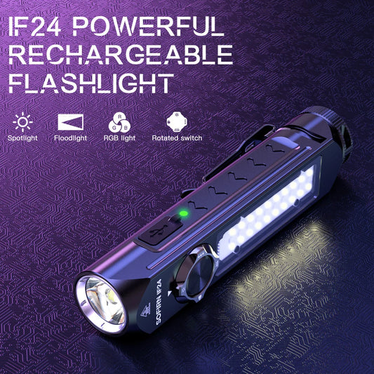 LED Flashlight - USB Rechargeable Waterproof Torch
