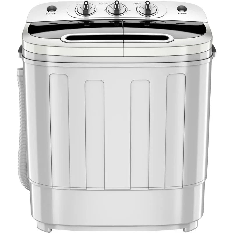 Portable Mini Washing Machine - Twin Tub, 13lbs Capacity with Spin Dryer