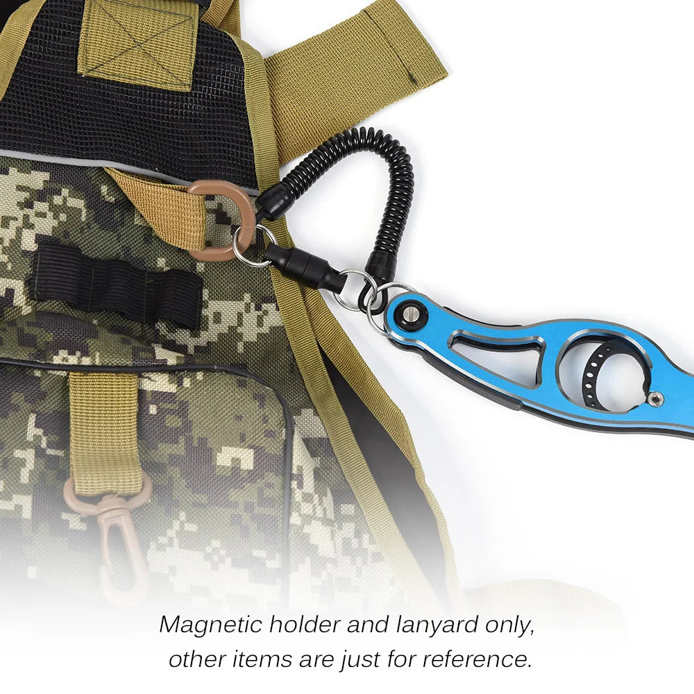 Fly Fishing Net Release Clip - Magnetic with Coiled Lanyard