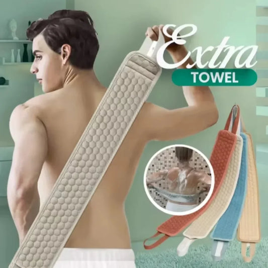 Exfoliating, Deep Clean Body Washcloth - with Rear Scrub Pull Strap