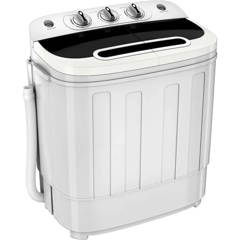Portable Mini Washing Machine - Twin Tub, 13lbs Capacity with Spin Dryer