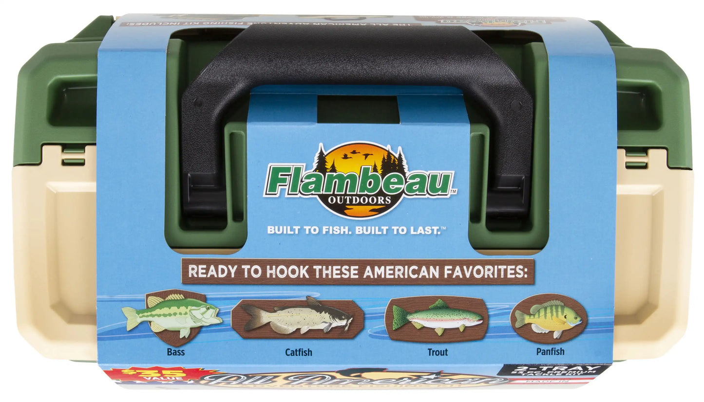 Outdoors Fishing Tackle Box and Bait Storage Kit Two Tray