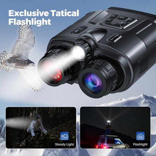 USB Rechargeable Tactical Binoculars - 600m HD 8X Digital Zoom 4K Infrared