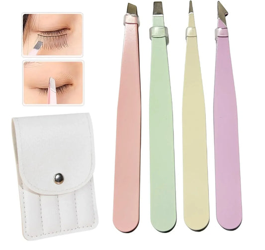 Stainless Steel Tweezers Set - 4 Pc
