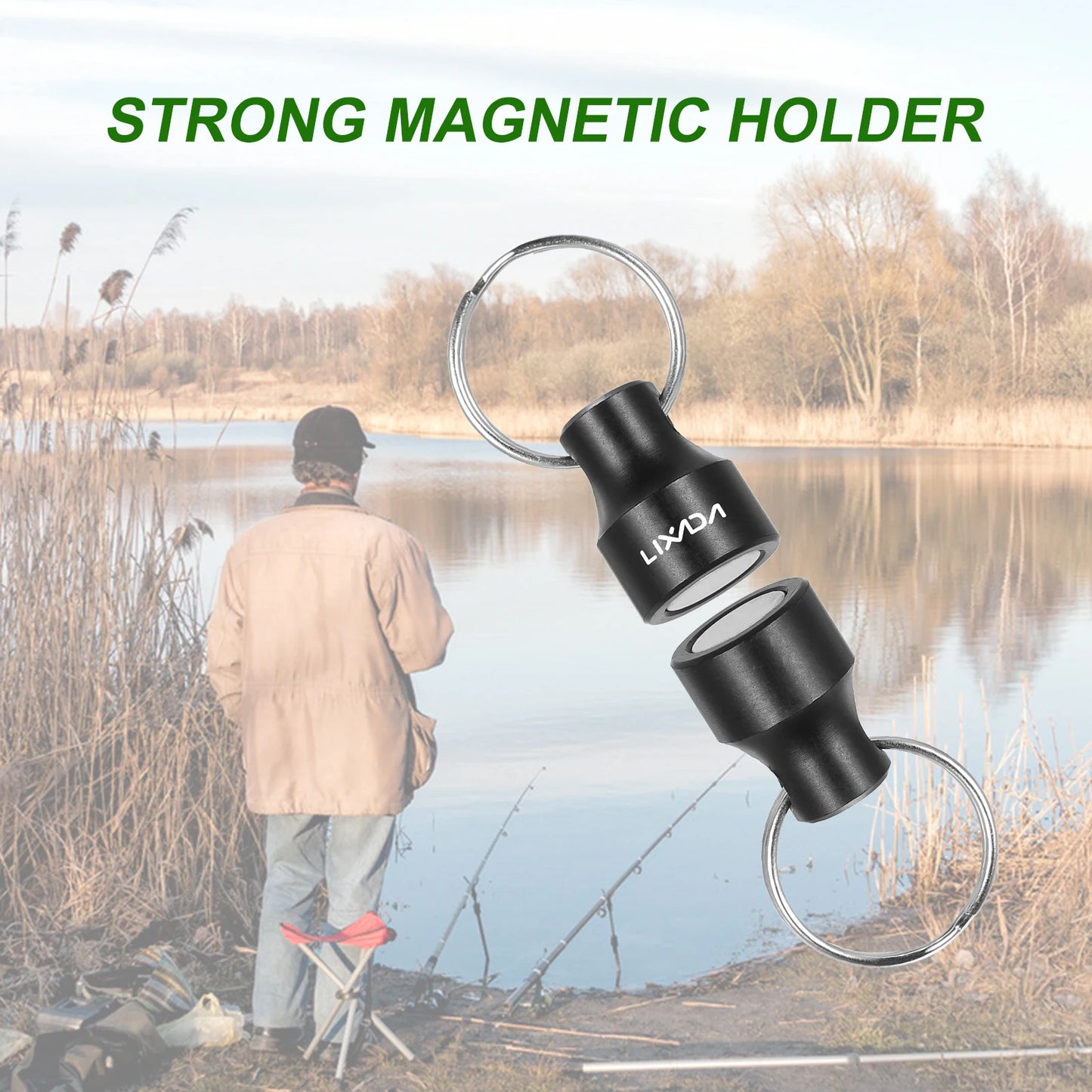 Fly Fishing Net Release Clip - Magnetic with Coiled Lanyard