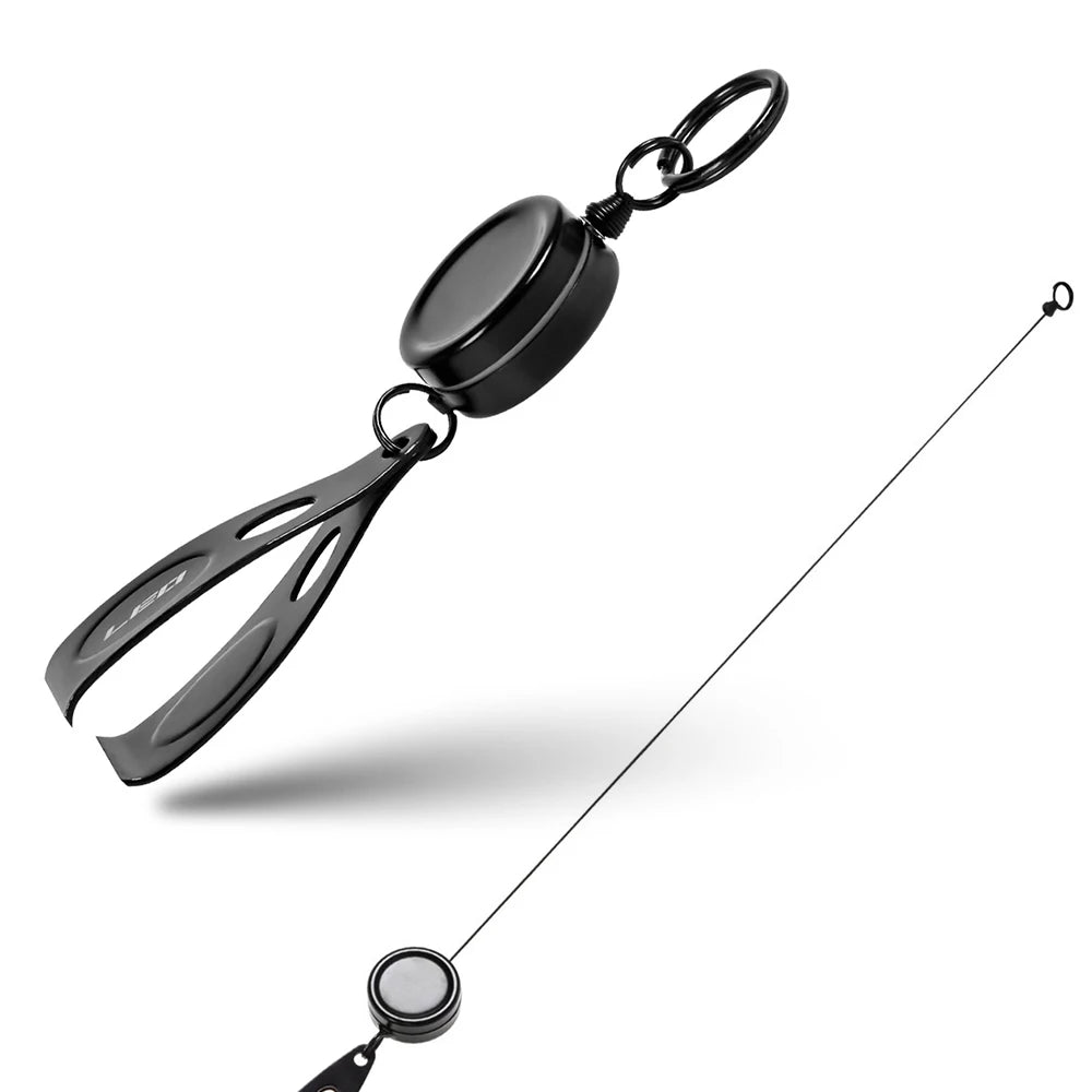 Fly Fishing Net Release Clip - Magnetic with Coiled Lanyard